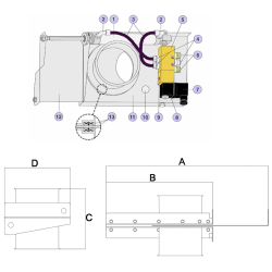 AUDS - Sliding damper pneumatic stainless / Medium pressure