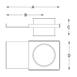 GADA - Sliding damper manual / Medium pressure